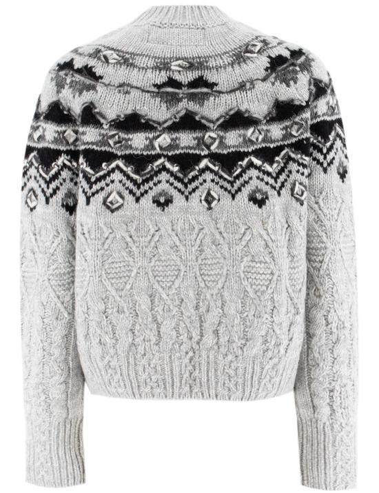 25FW 에르마노 설비노 긴팔 티셔츠 D455M705ERBXK D4526 NORV WS NER RIC GRIGIO - ERMANNO SCERVINO