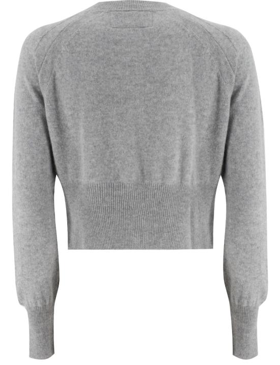 25FW 에르마노 설비노 가디건 D455N313APPYU B4534 BICOLOR BASE GRIGIA PIZZO BIANCO - ERMANNO SCERVINO