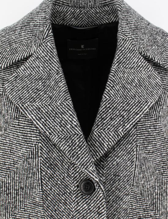 25FW 에르마노 설비노 코트 D456D344BWV T4501 SPIGATO BIANCO NERO - ERMANNO SCERVINO