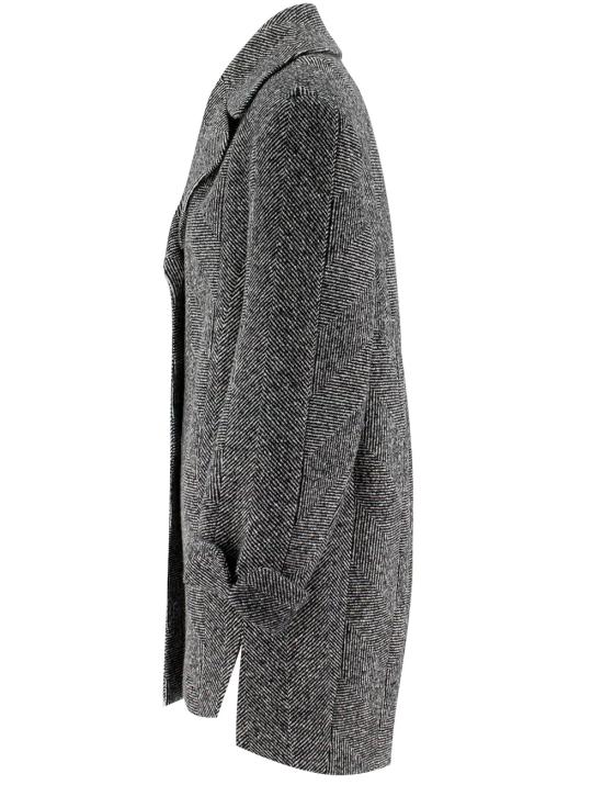 25FW 에르마노 설비노 코트 D456D344BWV T4501 SPIGATO BIANCO NERO - ERMANNO SCERVINO