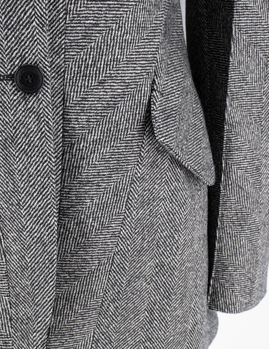 25FW 에르마노 설비노 자켓 D456I305QAV T4501 SPIGATO BIANCO NERO - ERMANNO SCERVINO