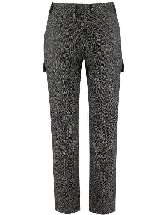 25FW 에르마노 설비노 스트레이트 팬츠 D456P304QAV T4501 SPIGATO BIANCO NERO - ERMANNO SCERVINO