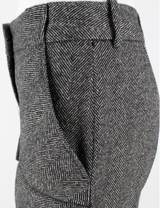 25FW 에르마노 설비노 스트레이트 팬츠 D456P304QAV T4501 SPIGATO BIANCO NERO - ERMANNO SCERVINO