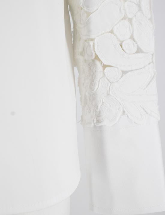 25SS 에르마노 설비노 긴팔 티셔츠 D462K338BQP 10601 BRIGHT WHITE OTTICO - ERMANNO SCERVINO