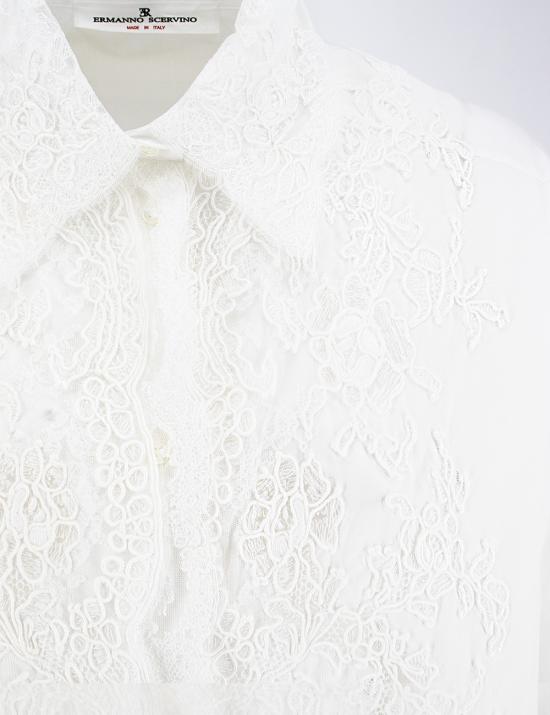 25SS 에르마노 설비노 긴팔 티셔츠 D462K398QYK 10601 BRIGHT WHITE OTTICO - ERMANNO SCERVINO