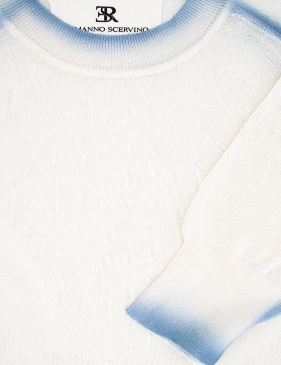 25SS 에르마노 설비노 반팔 티셔츠 D465L301STEKR S4618 ST SFUMATA DENIM - ERMANNO SCERVINO