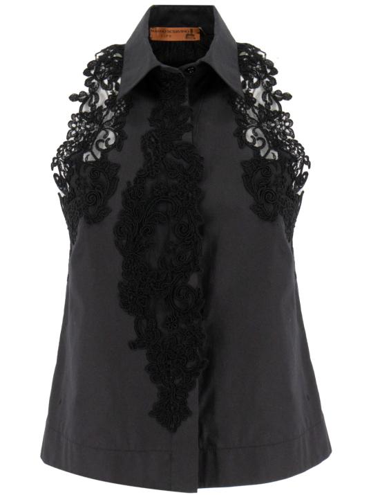 25SS 에르마노 설비노 민소매 티셔츠 D464K606OVZ 95708 BLACK