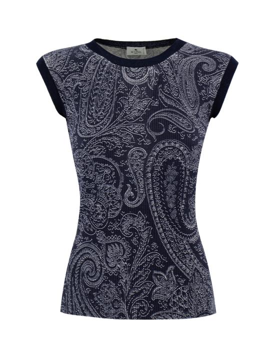  에트로 민소매 티셔츠 12698 9767 200 BLUE