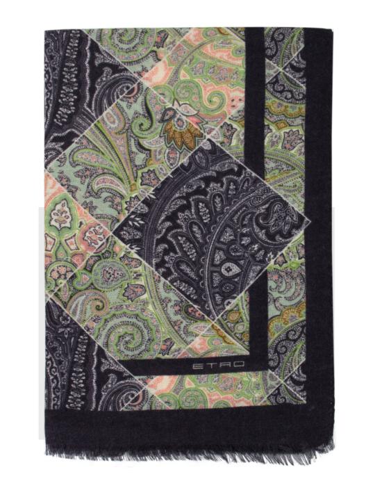 25FW 에트로 머플러/스카프 WATA0005 AV465 X0805 PRINT ON WHITE BASE - ETRO