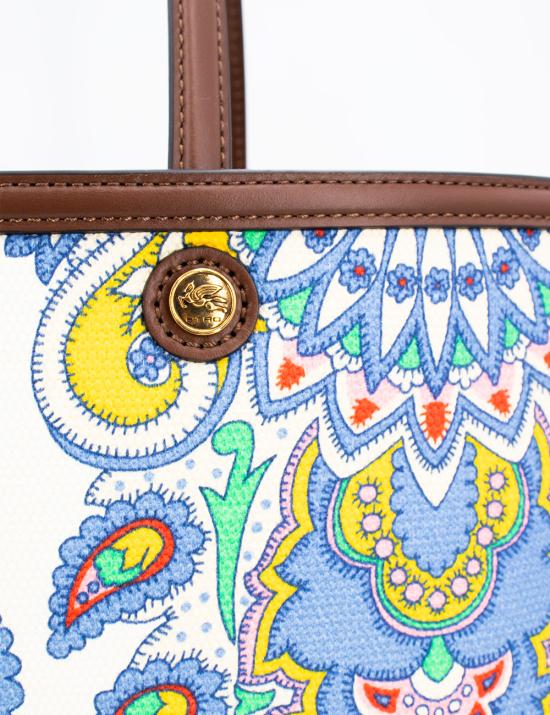 25SS 에트로 토트백 WP1D0024 AK562 X0800 PRINT ON WHITE BASE - ETRO