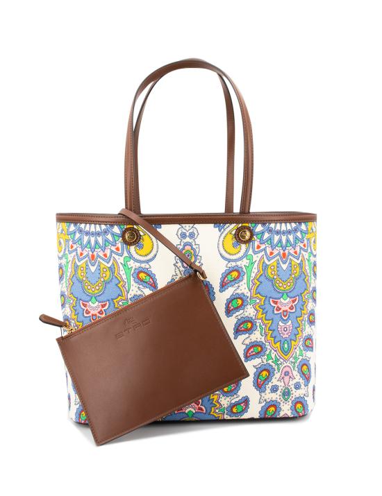 25SS 에트로 토트백 WP1D0024 AK562 X0800 PRINT ON WHITE BASE - ETRO