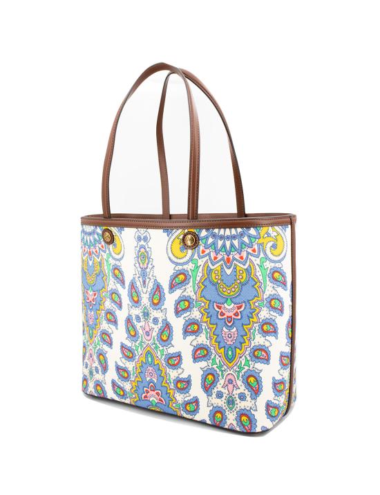 25SS 에트로 토트백 WP1D0024 AK562 X0800 PRINT ON WHITE BASE - ETRO