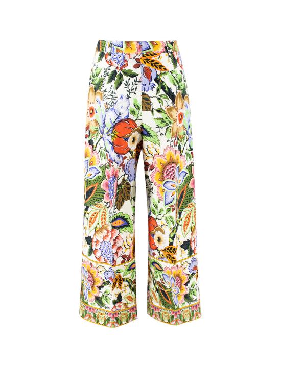  에트로 스트레이트 팬츠 WREA0016 99SP520 X0800 PRINT ON WHITE BASE - ETRO