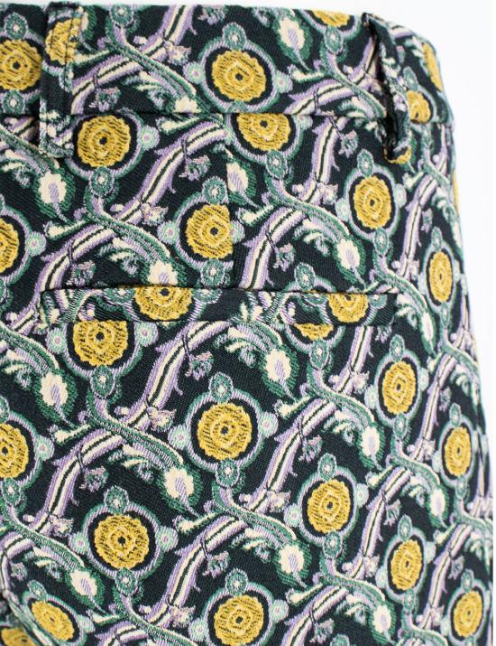 25FW 에트로 스트레이트 팬츠 WREA0033 99TJE79 S9890 MULTICOLOR ON GREEN BASE - ETRO