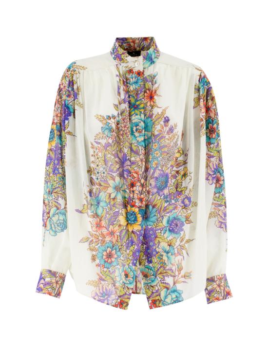  에트로 긴팔 티셔츠 WRIA0006 99SA580 X0800 PRINT ON WHITE BASE