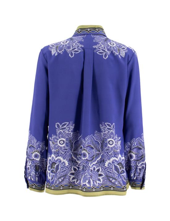  에트로 긴팔 티셔츠 WRIA0019 AK012 X0883 PRINT ON BLUE BASE - ETRO