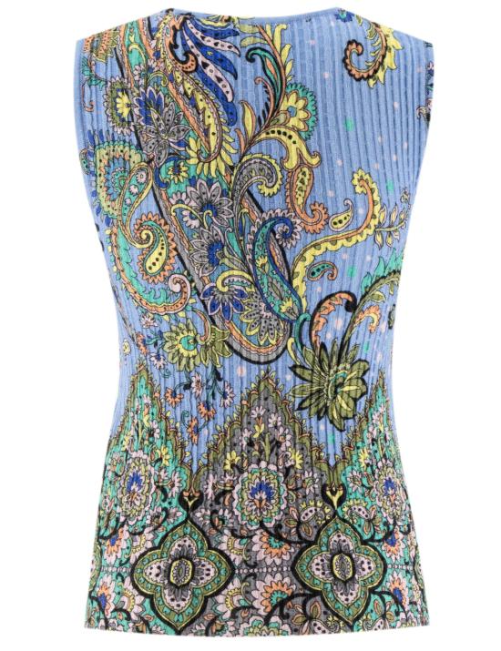 25SS 에트로 탑 WRKE0222 AK542 X0885 PRINT ON BLUE BASE - ETRO