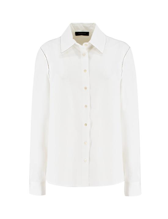  파비아나 필리피 긴팔 티셔츠 CAD264F233D650 21 BIANCO OTTICO