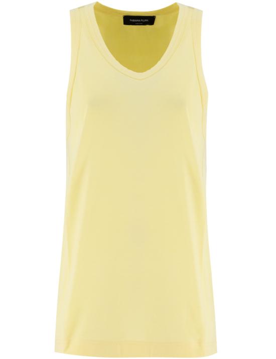  파비아나 필리피 민소매 티셔츠 JED274F444H461 770 YELLOW