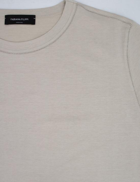 25SS 파비아나 필리피 반팔 티셔츠 JED265F278L189 1259 GREIGE - FABIANA FILIPPI