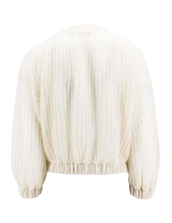 24FW 파비아나 필리피 가디건 MAD213F057H637 094 BIANCO CARTA - FABIANA FILIPPI