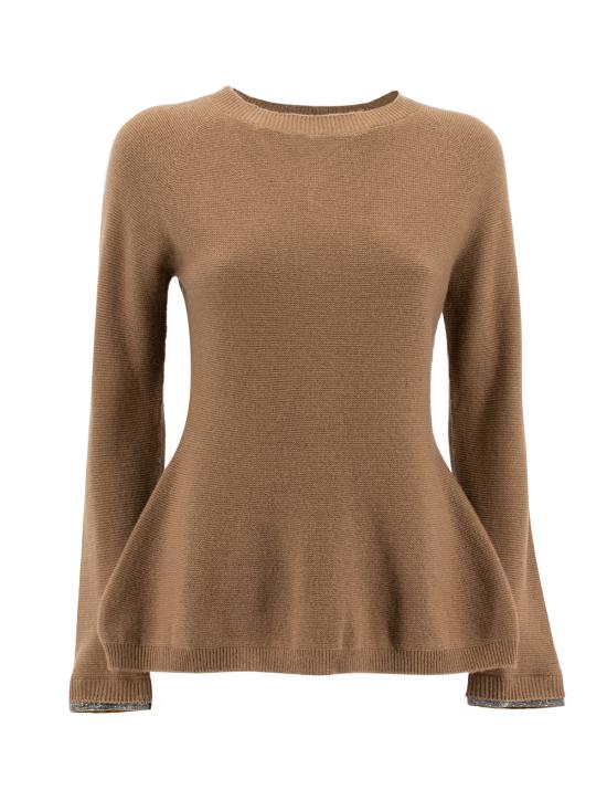 24FW 파비아나 필리피 긴팔 티셔츠 MAD213F072H642 1248 CAMMELLO