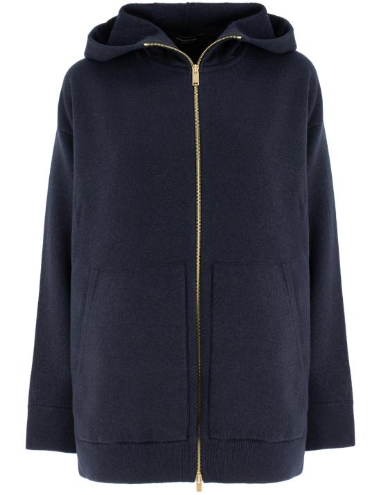 25FW 파비아나 필리피 후드 티셔츠 MAD214F375I959 5131 BLU INCHIOSTRO