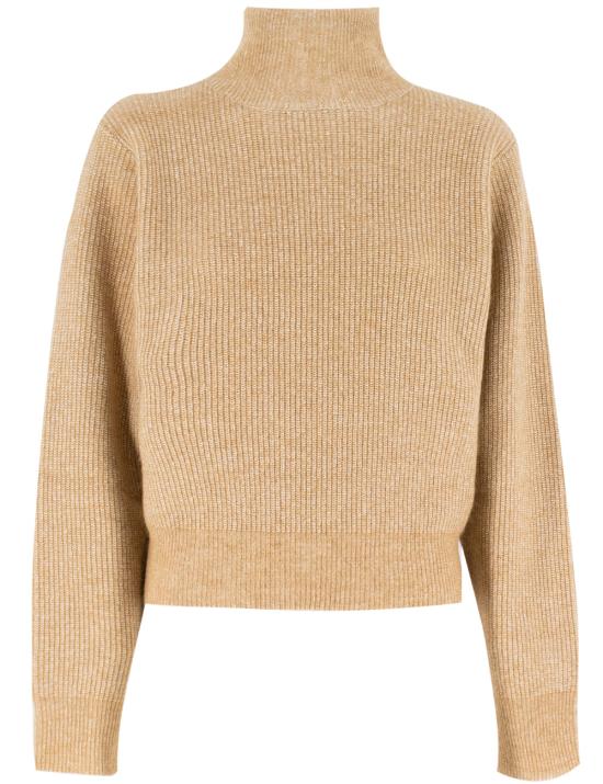 25FW 파비아나 필리피 긴팔 티셔츠 MAD224F545L043 VR2 RAFIA CAMMELLO