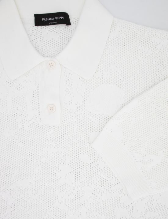 25SS 파비아나 필리피 폴로 티셔츠 MAD265F064D290 21 BIANCO OTTICO - FABIANA FILIPPI