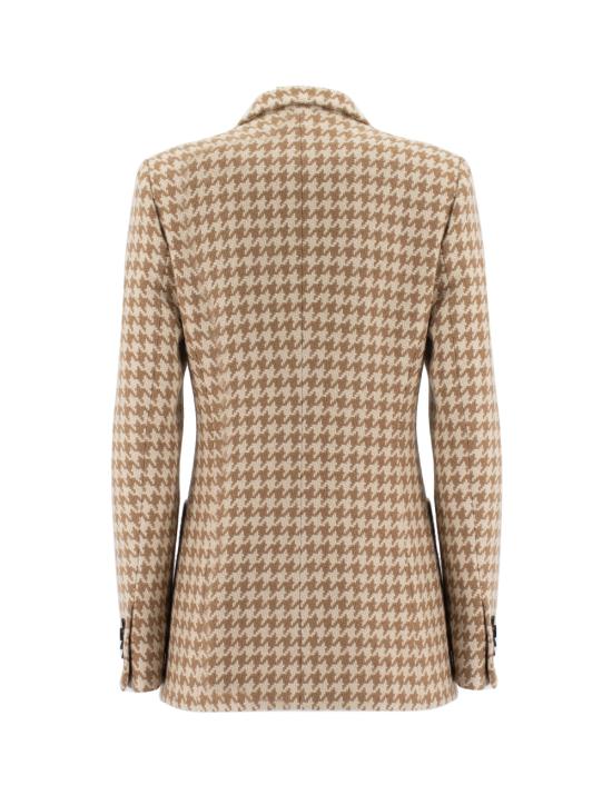  키톤 코트 D27514K0501B03 PIED DE POULE BIANCO BEIGE - KITON