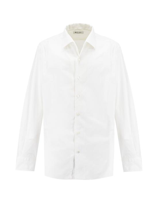  로로피아나 긴팔 셔츠 FAM5467 1005 OPTICAL WHITE