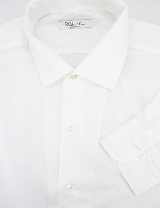  로로피아나 긴팔 셔츠 FAM5467 1005 OPTICAL WHITE - LORO PIANA