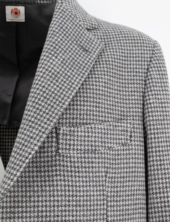 25FW 루이지 보렐리 코트 G17700 4 BIANCO NERO - LUIGI BORRELLI