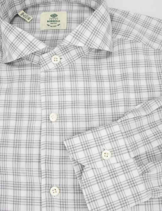 25FW 루이지 보렐리 폴로 티셔츠 SR10729 3 GRIGIO BIANCO GALLES - LUIGI BORRELLI