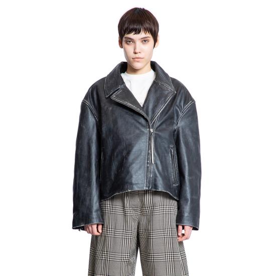  아크네 스튜디오 코트 FNWNLEAT000411900 Black