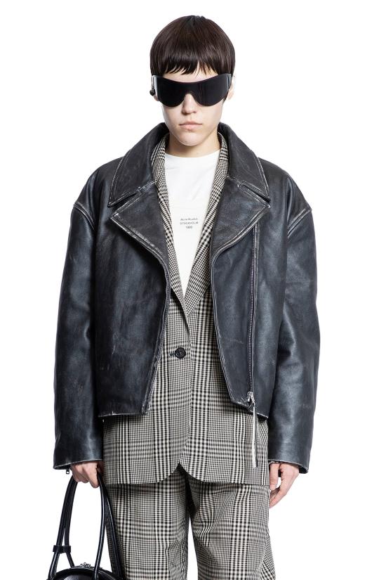  아크네 스튜디오 코트 FNWNLEAT000411900 Black - ACNE STUDIOS