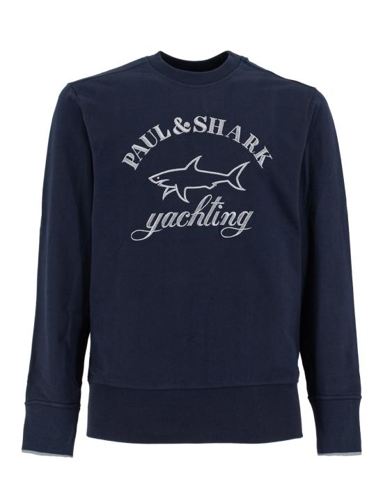 24FW 폴앤샤크 긴팔 티셔츠 12311932 13 BLUE SILVER EMBROIDERY