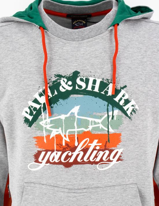 24FW 폴앤샤크 후드 티셔츠 13311929 930 LIGHT GREY - PAUL & SHARK