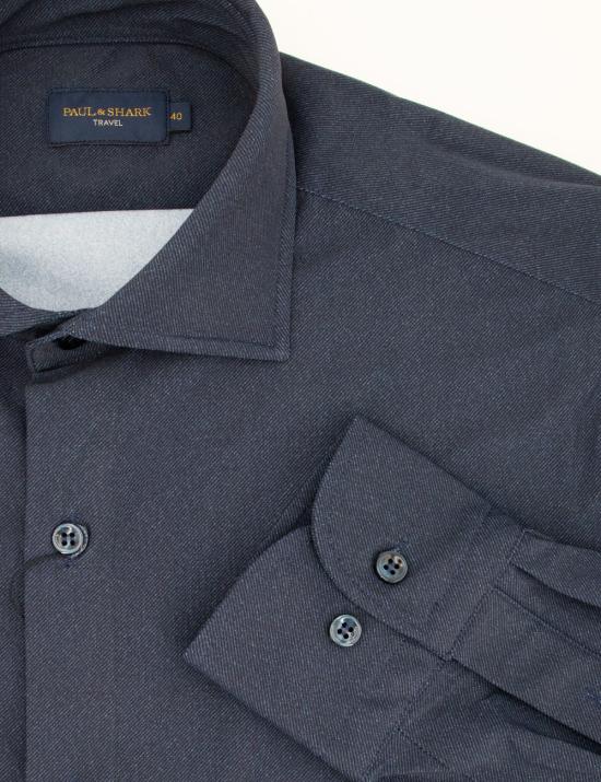 25FW 폴앤샤크 긴팔 셔츠 14313133CF 582 BLU MELANGE - PAUL & SHARK