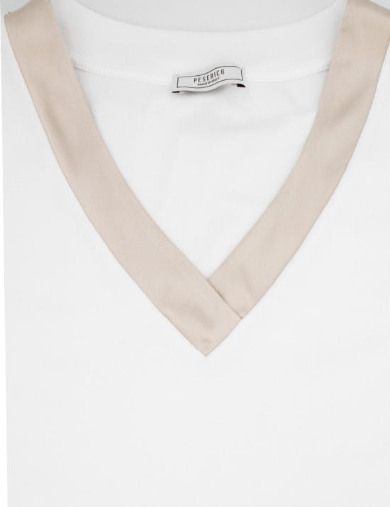 25SS 페세리코 탑 A08904J0 05669 A42 BIANCO SETA - PESERICO