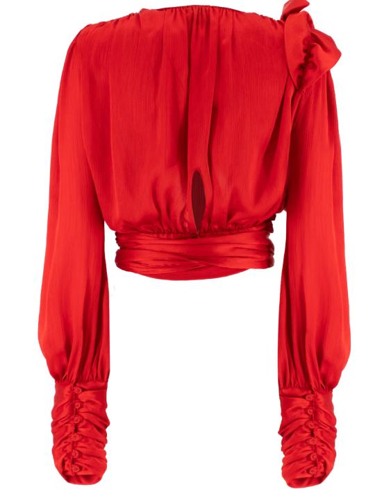 25FW 핑코 탑 104081 A22V RA1 ROSSO SALSA - PINKO