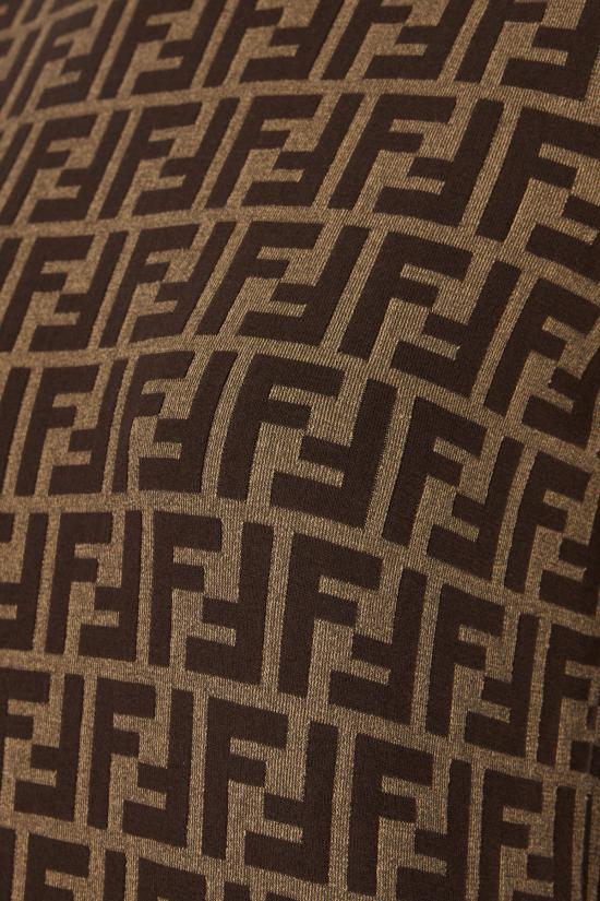26SS 펜디 FF 자카드 코튼 하이칼라 스웨터  FZXC73ASJT F0GGE TOBACCO - FENDI