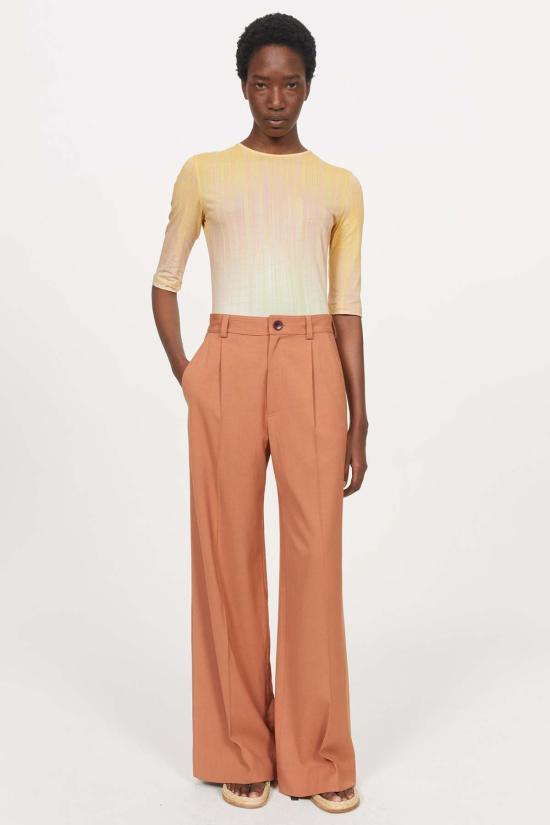  로데브예 반팔 티셔츠 Rodebjer Lancelot 선셋 탑 메리골드 - RODEBJER