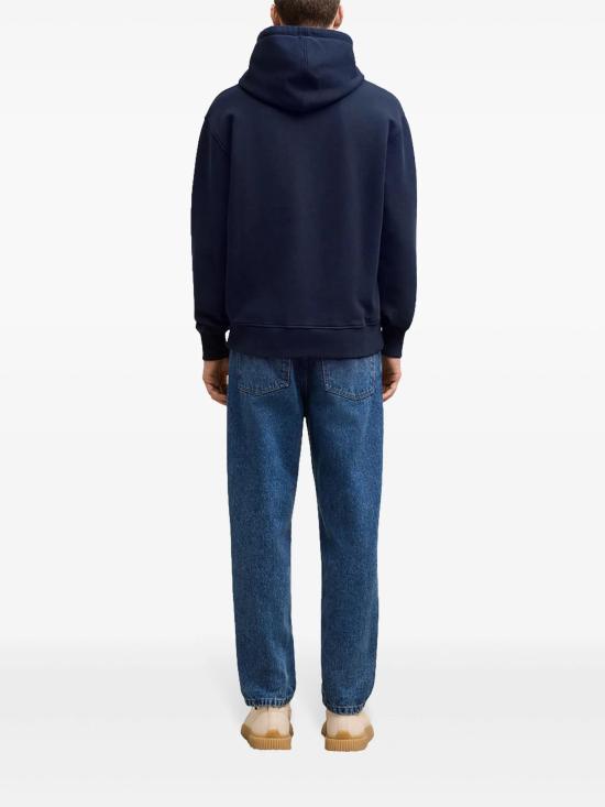 26SS 아미 스몰 하트 로고 루프백 오가닉 코튼 플리스 후드 BFUSW235730 430 - AMI