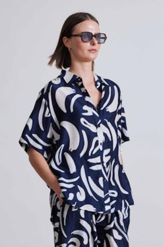  어피스 어파트 반팔 티셔츠 Apiece Apart Albers 버튼 다운 - APIECE APART