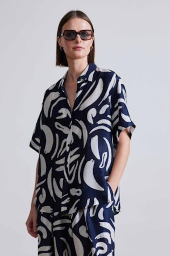  어피스 어파트 반팔 티셔츠 Apiece Apart Albers 버튼 다운 - APIECE APART