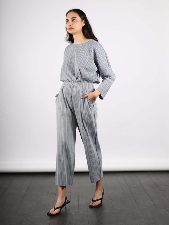  이세이 미야케 팬츠 의 플리츠 플리즈 A Poc 쉘 바텀 블루 - ISSEY MIYAKE