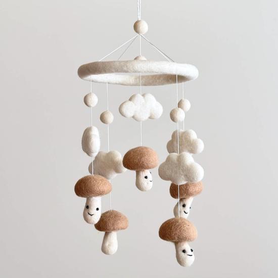  [키즈] Deer Harbour Design 액세서리 디어 하버 디자인 펠트 베이비 모바일 스마일리 버섯 - OTHER BRANDS