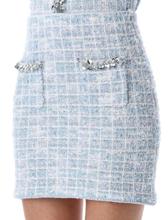 25SS 셀프 포트레이트 숏 스커트 SS25014SKBL BLUE - SELF PORTRAIT