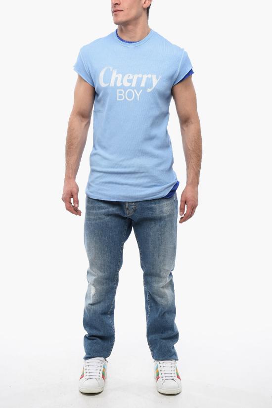  디스퀘어드2 반팔 티셔츠 S71FZ0080 S24623 961 Blue - DSQUARED2